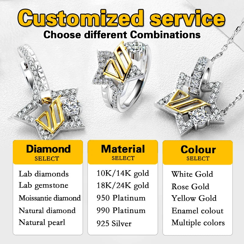 Wholesale Custom Fine Jewelry Manufacturer 0.8carat DEF VVS Diamond Stud Earrings 925silver Gold Plated Moissanite Earring Suit