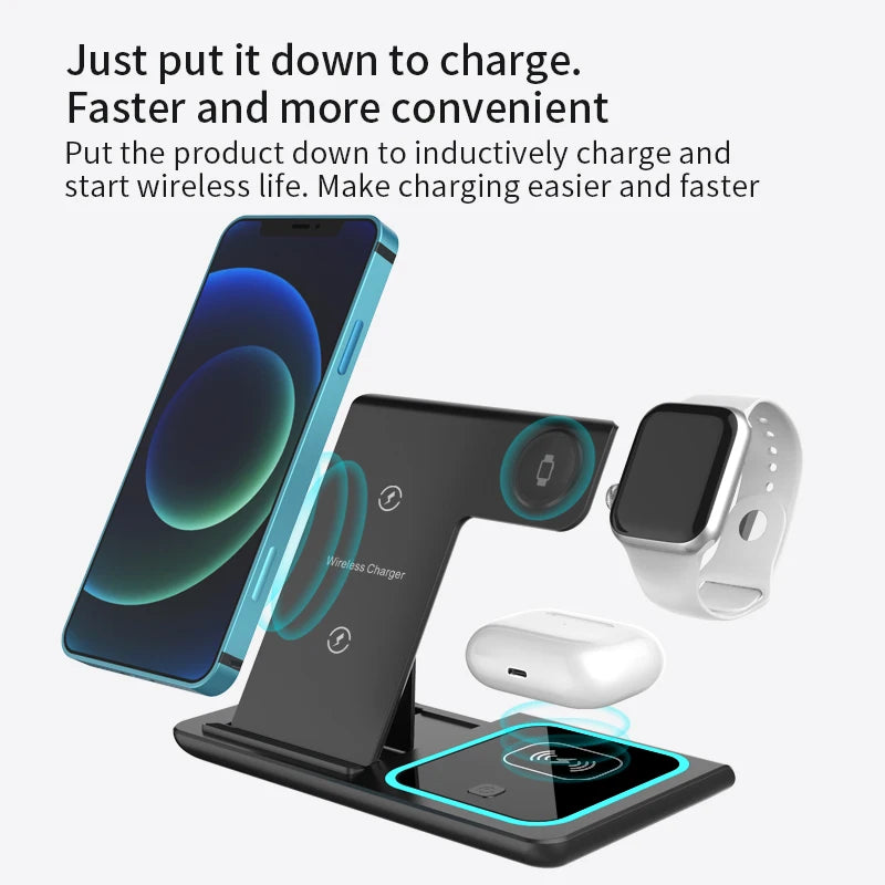 2025 New Products Multifunction 3 in 1 Wireless Chargers for Phone Strong Magnetic Fast Charger for Smart Watch for Earphone