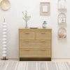 4 Drawers Rattan Cabinet Easy Assembly for Bedroom Living Room Dining Room or Hallways for Organizing