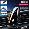 New Fashion 15w Smart Sensor Car Mount Abs Car Phone Holder Wireless Charging Cell Phone Holder With Magnetic Charging Head