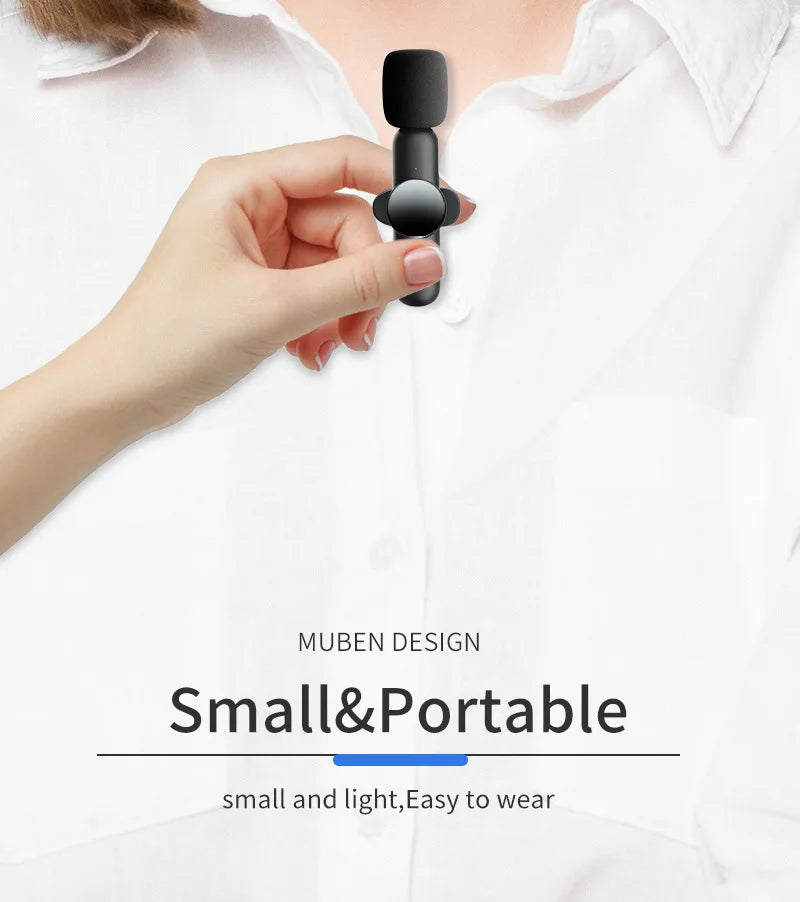 K3 2 in 1 Popular Wireless Microphone Light Ning Podcast Equipment for Mobile Phone Professional Wireless Microphone
