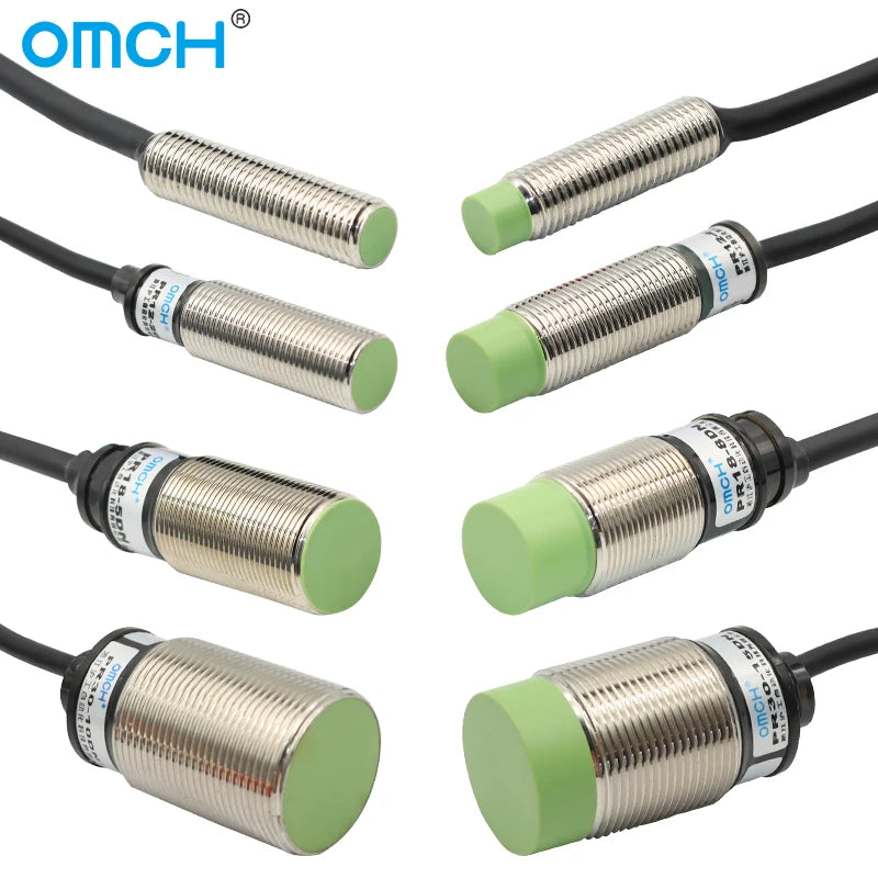 OMCH PR12 Flush Metal Inductive Proximity Sensor with NPN PNP Output SWITCH 2mm Detection Distance