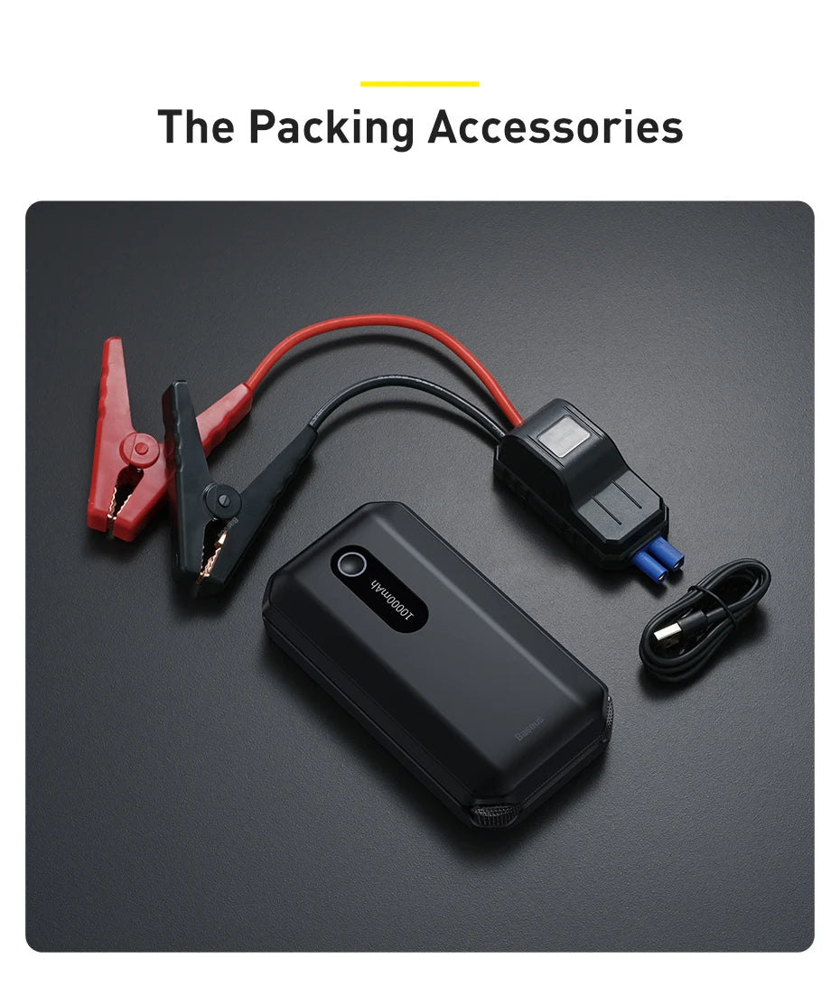Baseus Car Jump Starter Power Bank 2000A / 1000A 12V Portable Battery Charger Auto 12V Emergency Booster Starting Device