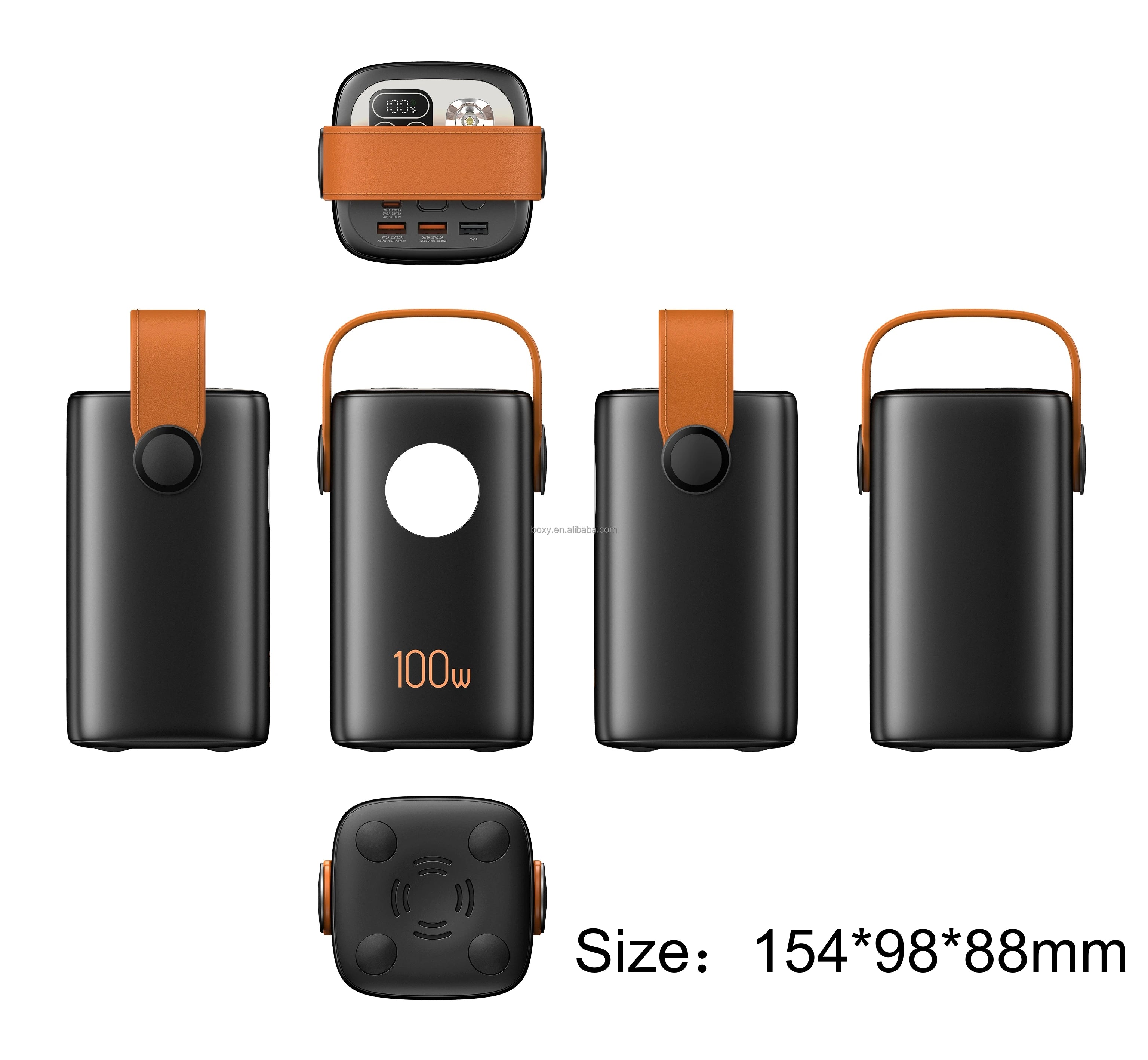 Portable 100W+30W PD+QC Outdoor Laptop Power Bank With Light Large Capacity Super Fast Charging Power Banks 60000mAh for Laptops