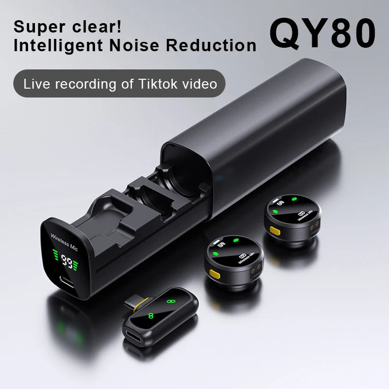 Wireless Omnidirectional Condenser Microphone Mini Collar Cravate Sans Fil for Smartphone TikTok Vlog Shooting Lavalier