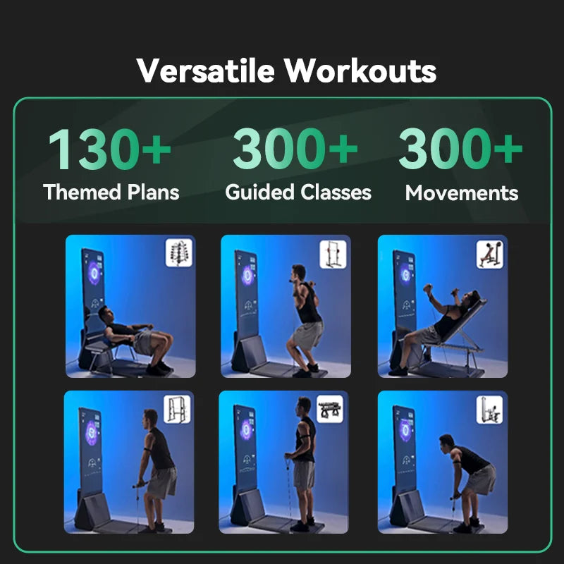 Sleek AEKE K1 Corporate-Grade Smart Home Gym Fitness Mirror Comprehensive Core Muscle Training Aluminum Alloy 1500W Portable