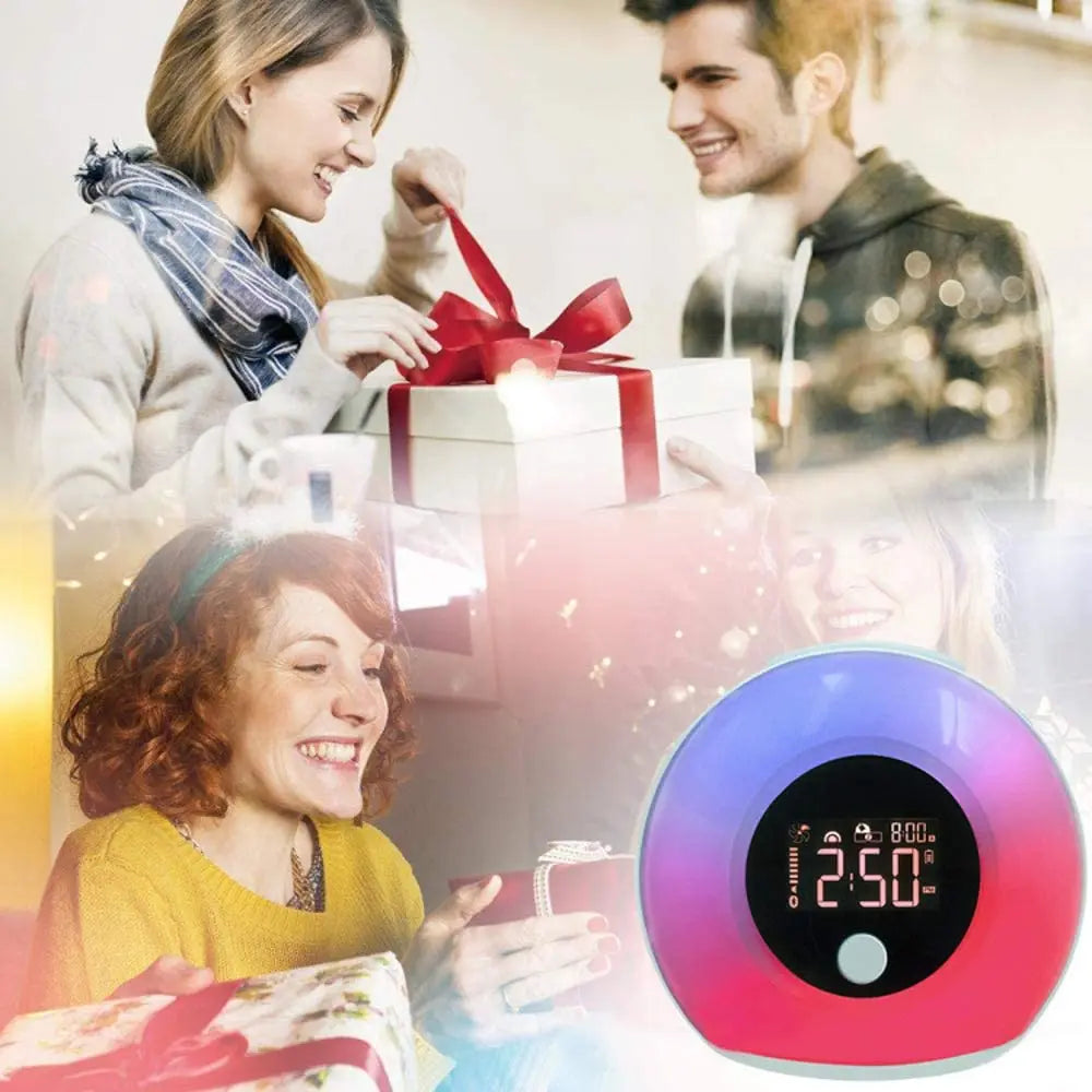 Wake up Night Light Smart Alarms Clocks Lights Sunrise Bedside Desk Table Lamp for Kids
