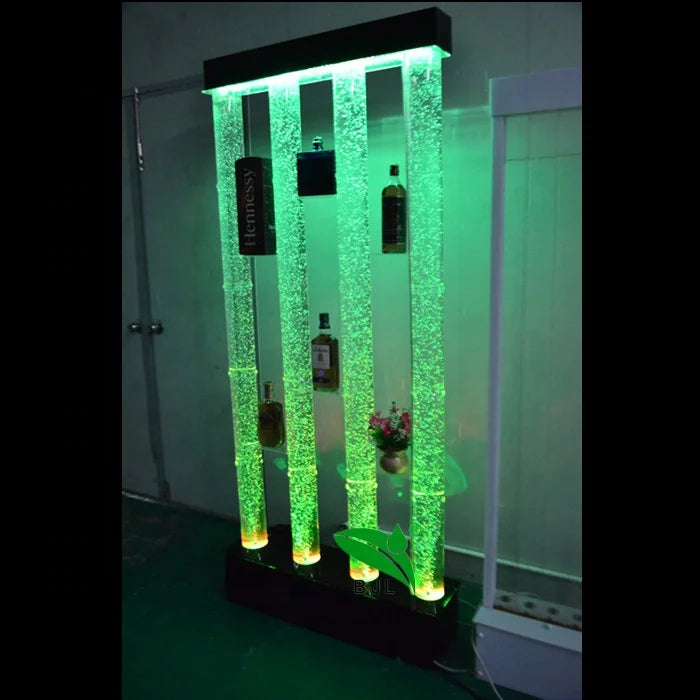 NEW Design LED Acrylic Water Bubble Glowing Tubes Night Club bar Cabinet Wall Decor