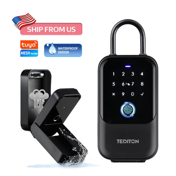 Tediton Portable Combination Wall Mount Masrer Lockbox Security Safe Box for Outside Outdoor Home Office Door Handle House Key