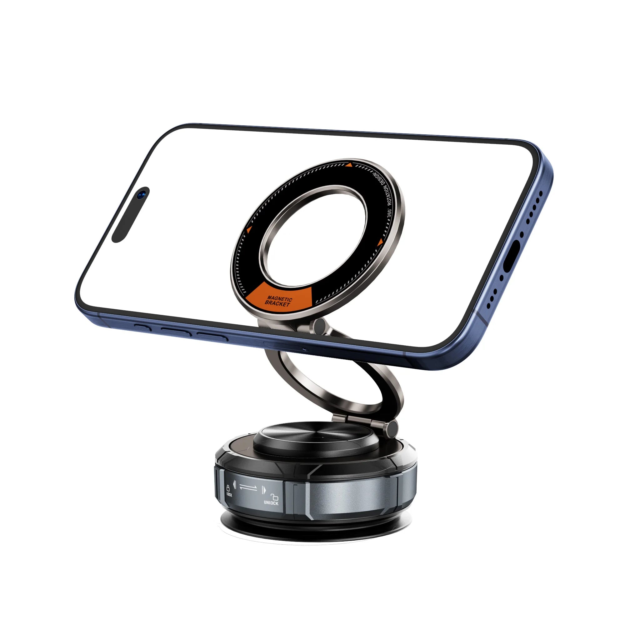 Portable Foldable Device Vacuum Magnetic Suction 360° Adjustable Car Phone Holder for Iphone 16 Pro Max  Trending Products 2025