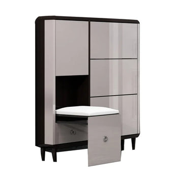 Modern Light Luxury Paint with Stool Tipping Bucket Narrow Shoe Cabinet