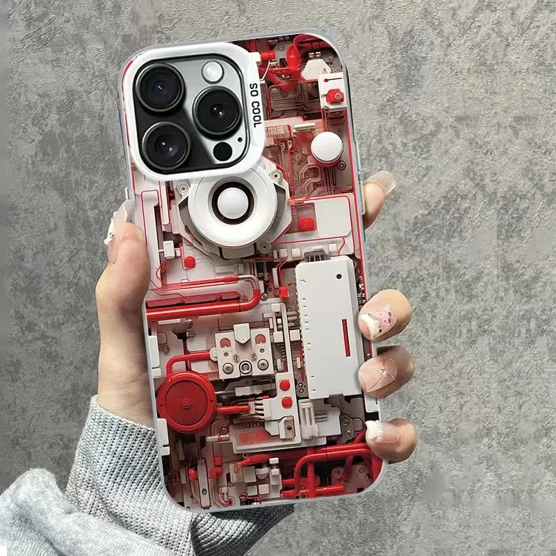 Advanced Mechanical Device for iPhone 16 15 14 13 12 11 Pro Max 7 8 Plus Case Fashion Technology Cool PC Mobile Phone Case