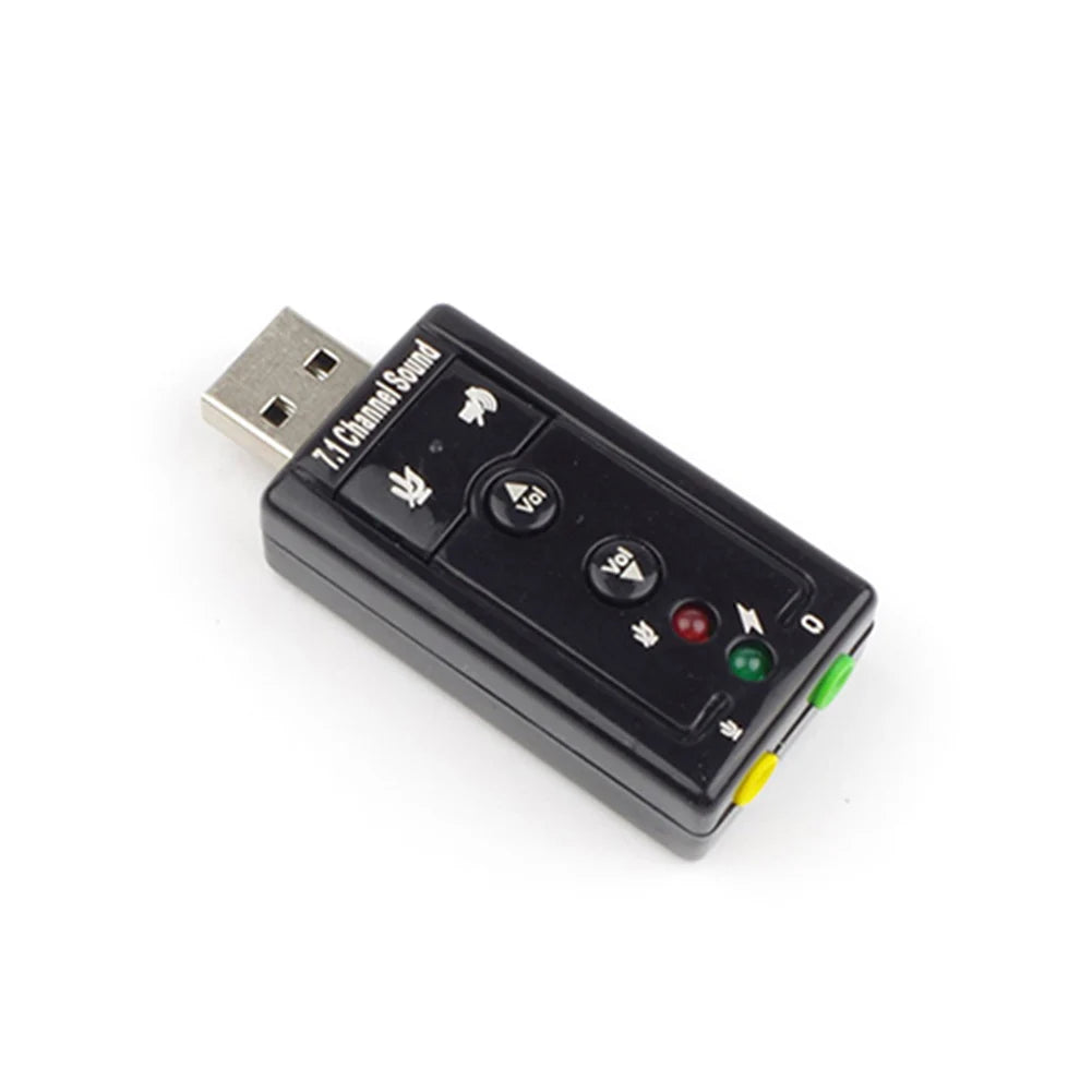 New Portable USB 2.0 External Sound Card Virtual 7.1 Channel Stereo Audio Adapter USB 2