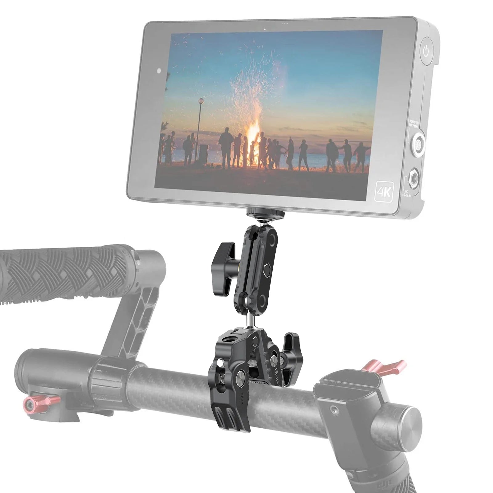Ulanzi R094 Double Ball Head Magic Arm 1/4'' 3/8'' Aluminum Super Clamp Mounts 60mm for Camera Video LED Light Mic