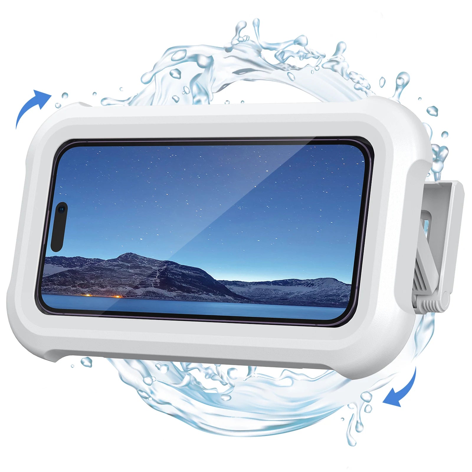 Lamicall STRY01 Extendable Arm Waterproof Cell Phone Holder for Shower Wall 480 Swivel Case Box HD Screen Protector 7Inch Device