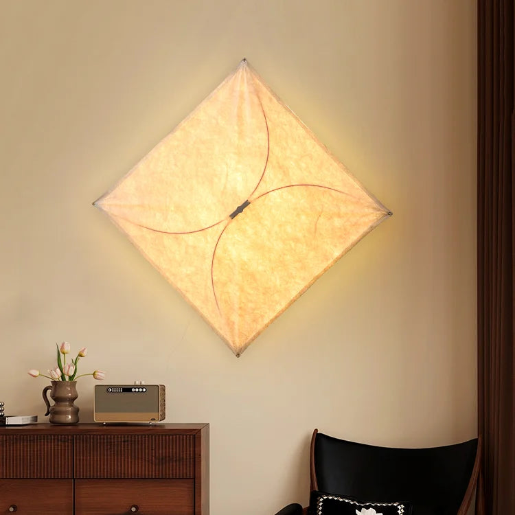 L60cm Sellable Tyvek Paper Wall Lamp square Kite Shape Can Be Used As Ceiling Wall or Floor Decorative Lights for Living Room