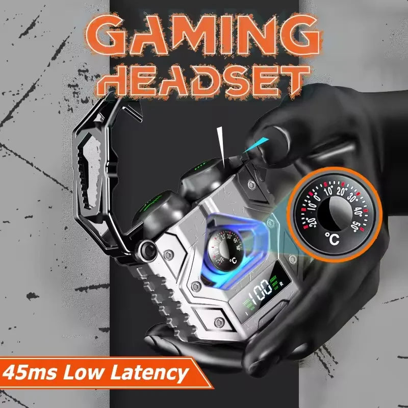 TWS BT5.3 RGB Gaming Headsets Low Latency True Stereo Wireless Earbuds ENC Noise Cancelling Headphones TWS Earphones