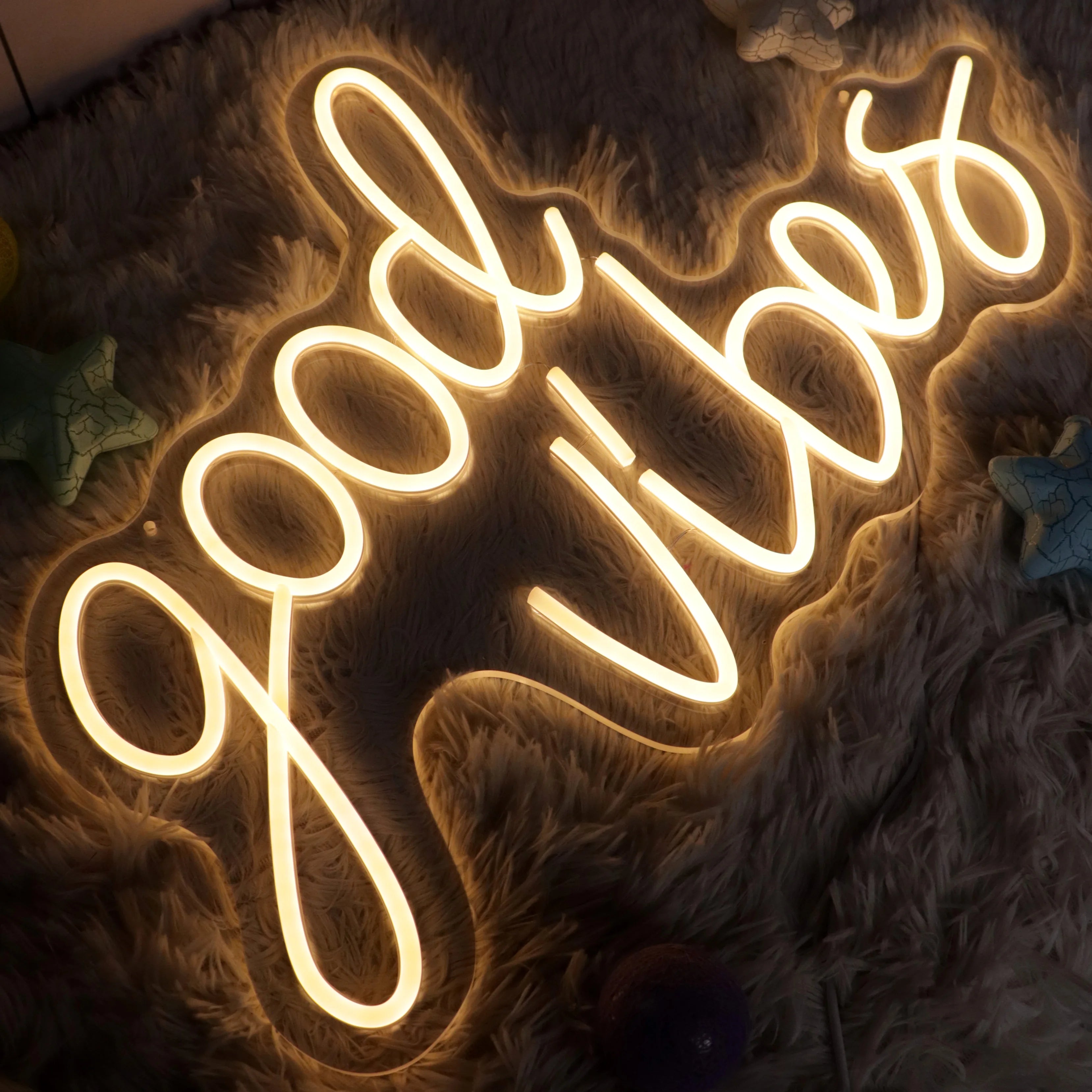 Free Shipping From US Warehouse Goods Vibes Neon Sign Neon Sign Custom Wall Décor bar Neon Wall Light USB LED