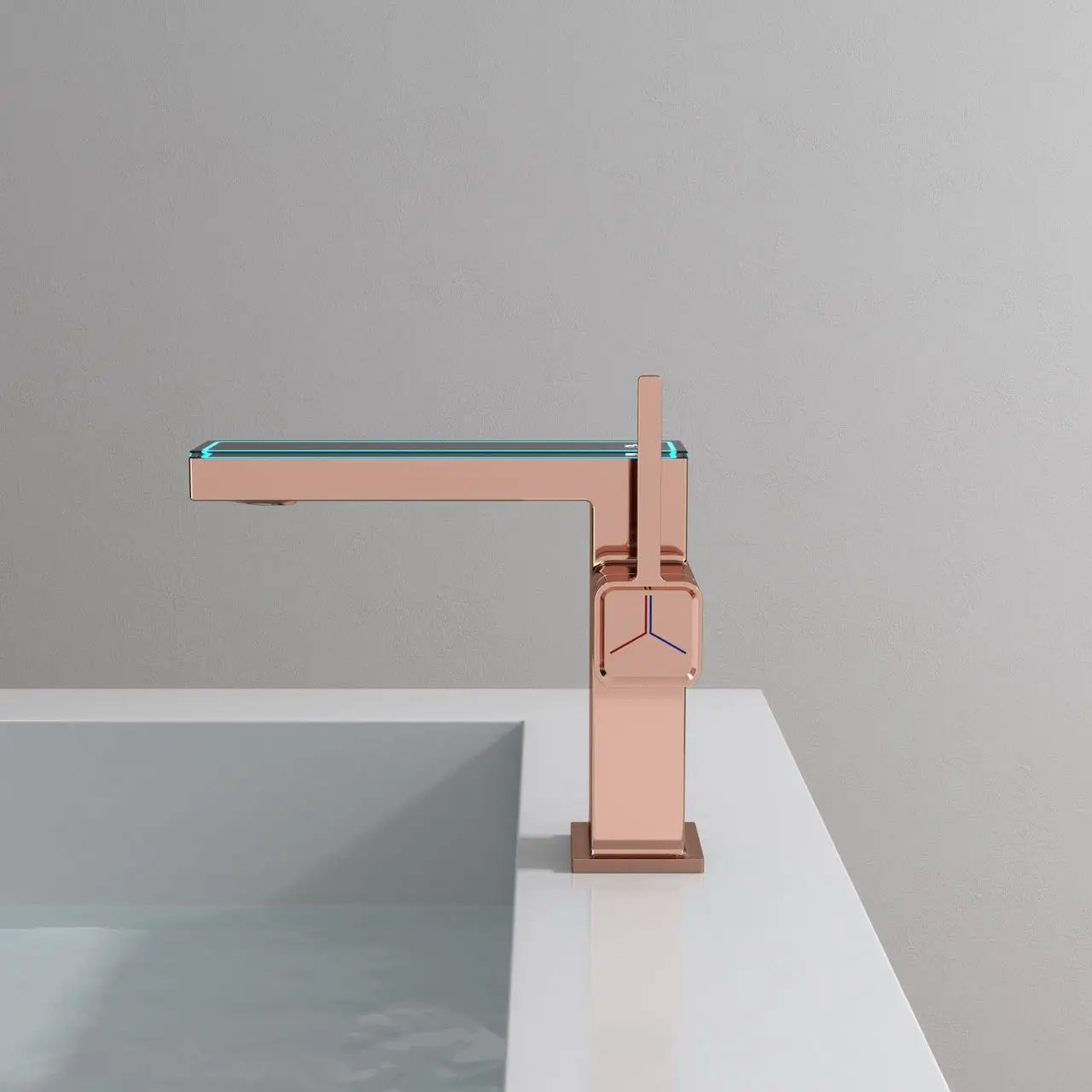 Modern LED White Brass Deck Mounted Electric Basin Single-Hole Water Mixer Tap Digital Temperature Display for Bedroom Bathroom