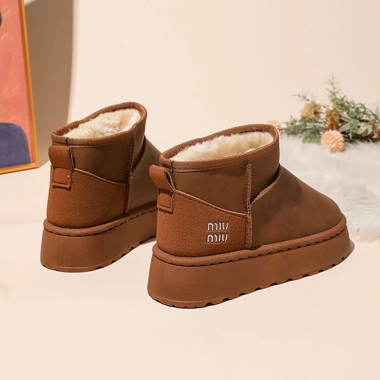 2026 New Product Designer Waterproof Warm Anti slip Winter Comfortable Fur Lining Women Casual Outdoor Shoes Snow Boots