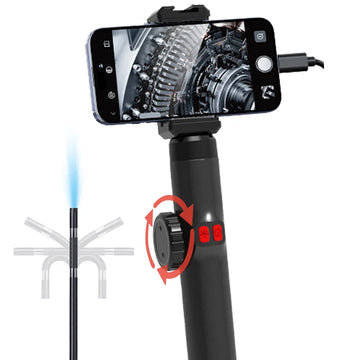Endoscope Wholesales New 8.5mm 1m Single Lens Mini Cameras 2 Ways Articulating Steering Endoscope Camera for Phone Mobile  Lance