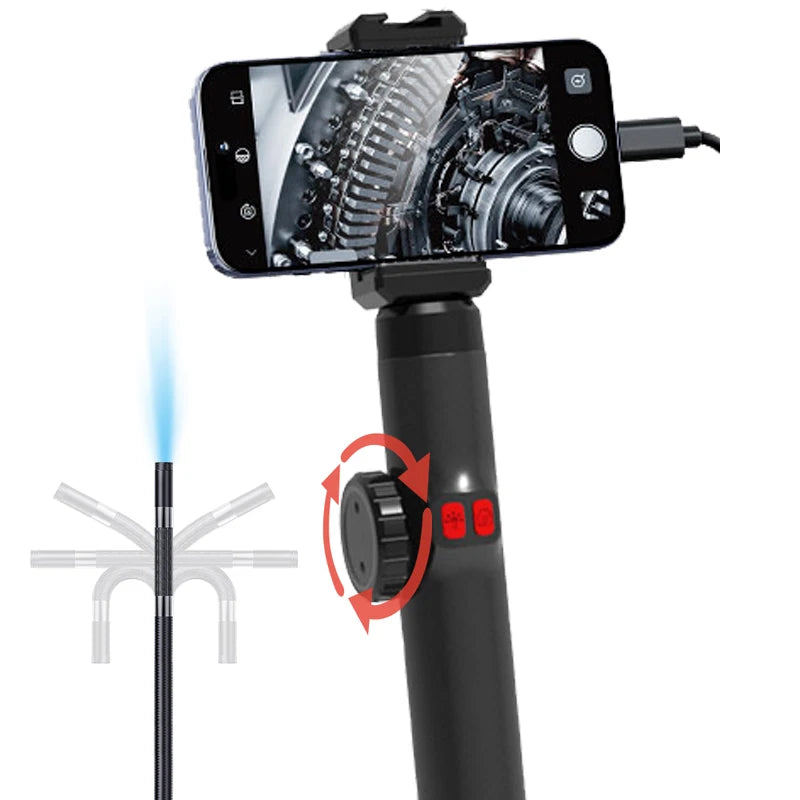 Endoscope Wholesales New 8.5mm 1m Single Lens Mini Cameras 2 Ways Articulating Steering Endoscope Camera for Phone Mobile  Lance