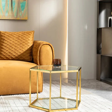 Modern Nordic Style Console Table with Adjustable Height and Easy Cleaning Glass and Stainless Steel for Living Room Hotel Use