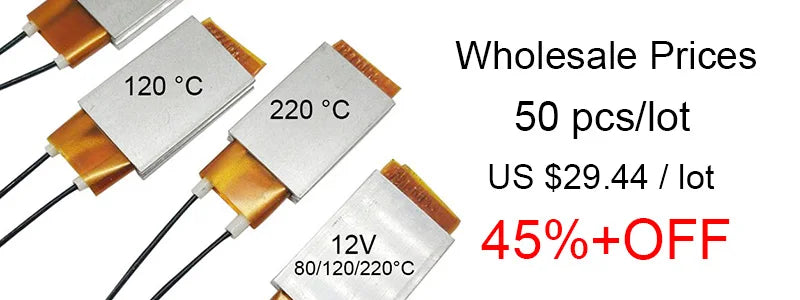 PTC Heating Element Hair Dryer Accessories Curlers Heater 80-220 Degrees Celsius Ptc Heaters 12V Applicable Miniature Heating