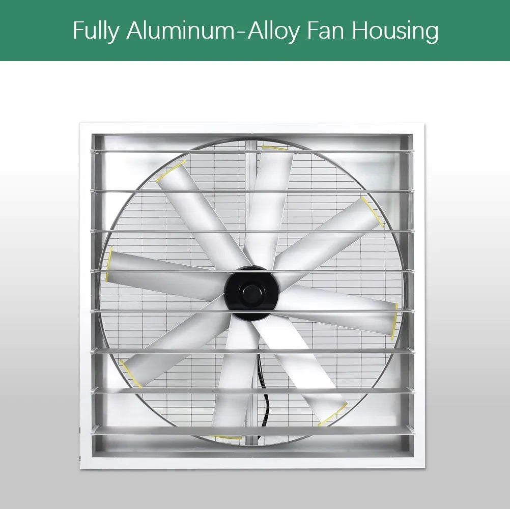 Hot Selling DC/AC 48-Inch Versatile Solar Aluminum Fan with 5 Years Warranty Energy-Efficient for Market Factories & Greenhouse