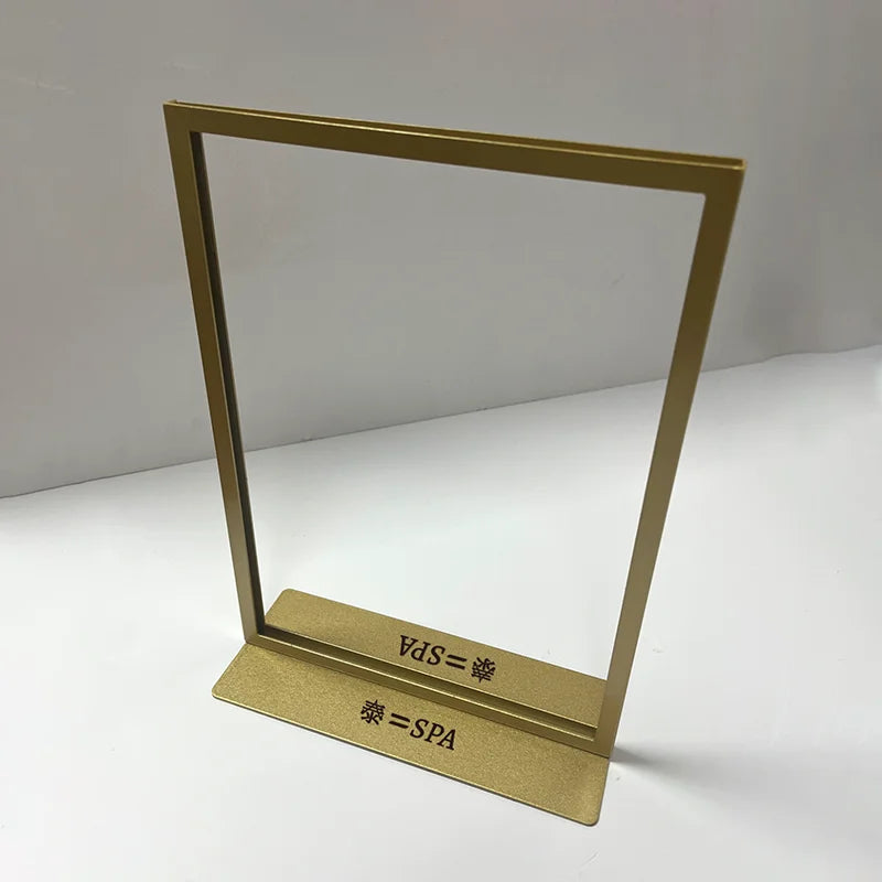 Practical Metal Desktop Menu Display Poster Board Business Card Stand for Store Office Table Decoration Accessory
