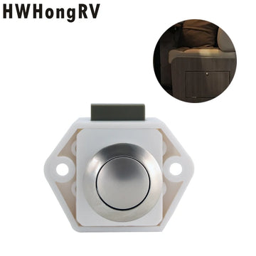 HW-52WN Push Latch Lock for RV Caravan Motorhome Boat Furniture Cabinet Lock Mini Push Lock Latch for caravan Rv