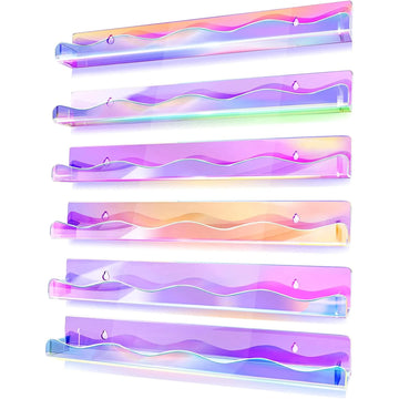2pcs Acrylic Nail Polish Organizer Wall Mounted Transparent Polish Display Stands Holders Nail Tech Organizers and Storage Rack
