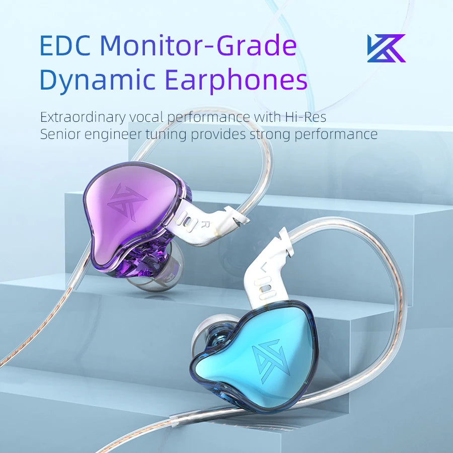 KZ EDC Wired Earphones HIFI Bass Earbuds In Ear Monitor Headphones Sport Noise Cancelling Game Headset