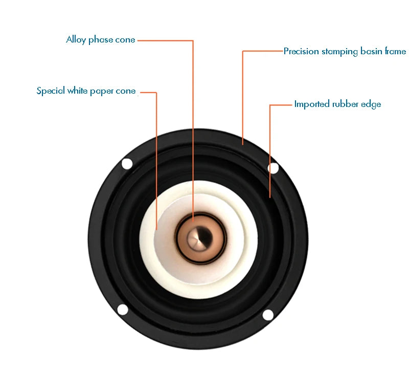 3 Inch Audio Speaker 4Ohm 8Ohm 15W Full Range Speakers Hifi Mediant Bass Loudspeaker For Home Theater DIY