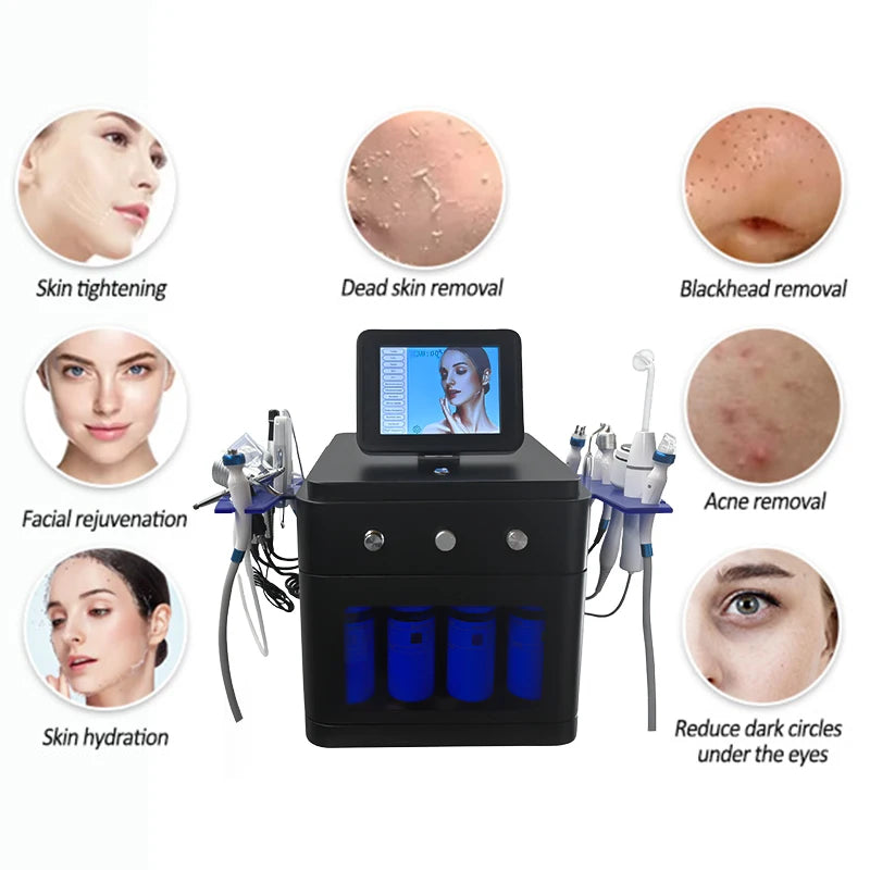 14-in-1 Hydro Facial Machine Professional Deep Cleansing Blackhead Remover & Pore Minimizer for Salon/Home