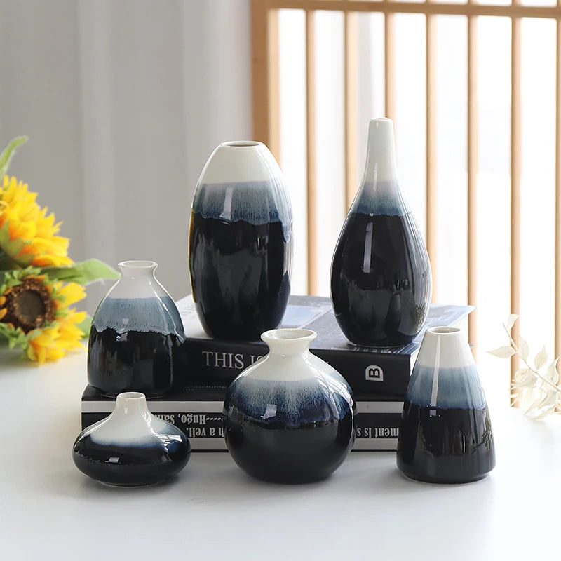 Ceramic Gift Flower Pots  Luxury  Nordic Moder Flowers Tall Teardrop Home Decor Coastal Swirls & Bubble Patterns Decorative Vase