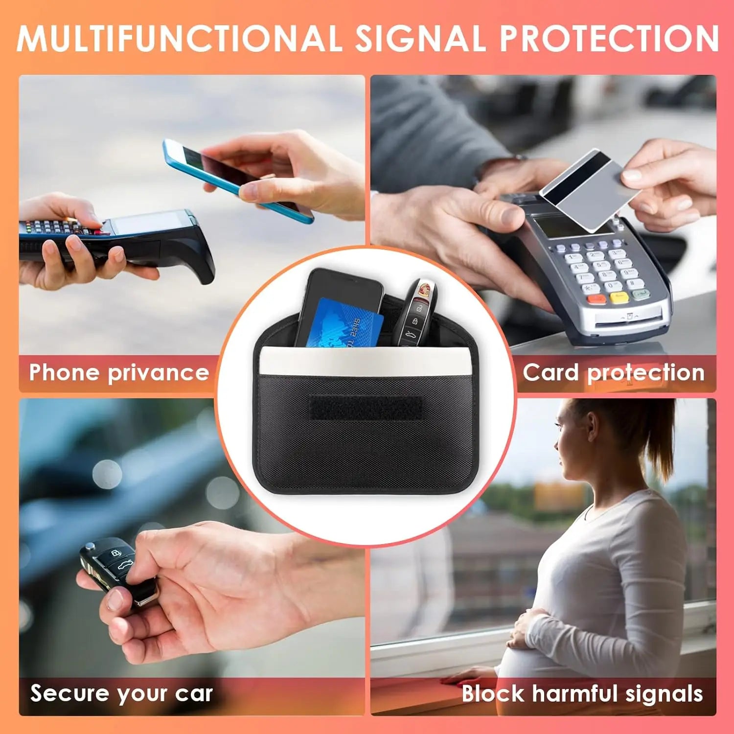 Device Shielding Travel Data Security Privacy Premium Phone Faraday Bag for Signal Blocking Anti Tracking Anti Spying Protection