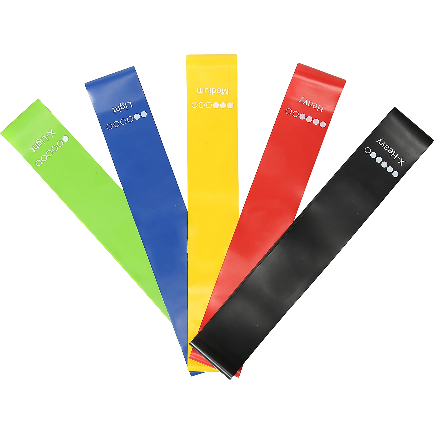 TOPKO in Stock 5 Pieces Different Level Natural Latex Resistance Loop Band Elastic Fitness Resistance Loop Fitness Bands Set