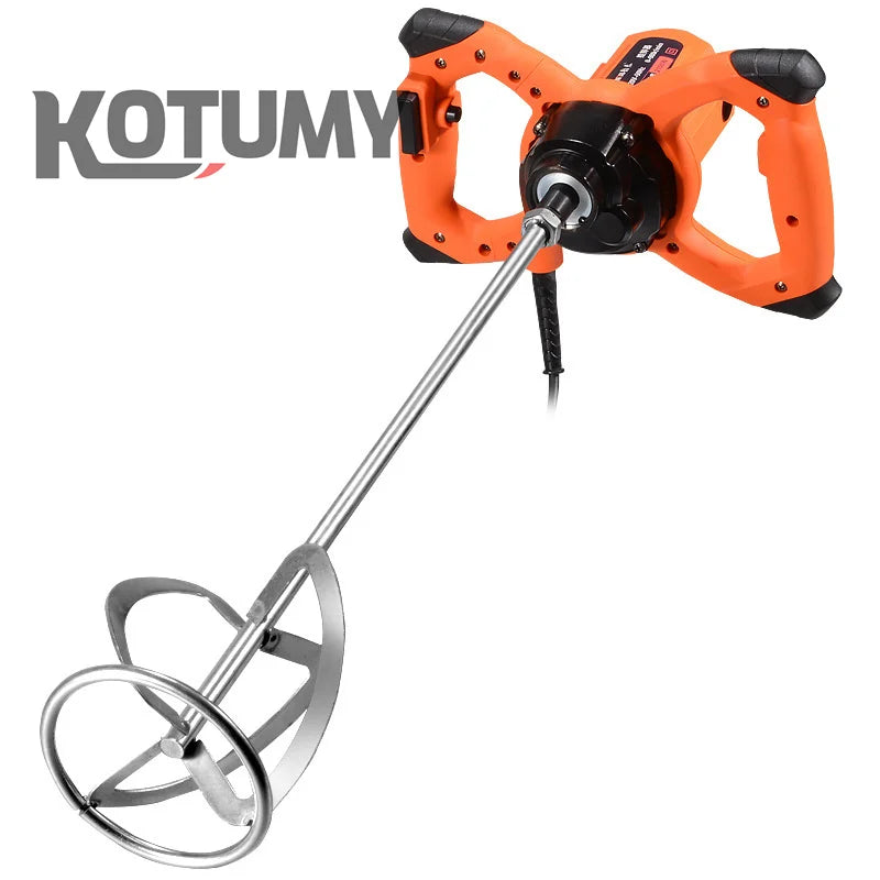 Industrial Grade Mixer 2100W Handheld Paint Putty Powder Cement Plaster Mortar Coating Mixer 6 Gear Adjustable Speed 110/220V