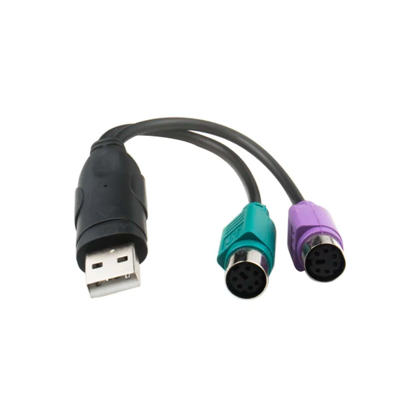 PS2 to USB Cable USB to PS/2 Plug Active USB to Dual PS/2 Adapter Keyboard Mouse Converter Adapter for the Keyboard PS2