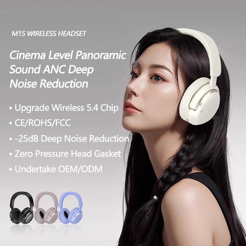 Over Ear ANC Noise Reduction Headphone with Fashionable Appearance Headset Provide OEM ODM