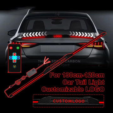 DIY Adjustable Car Tail Wing Decorative Lights Brake & Steering Dynamic Warning Accessories