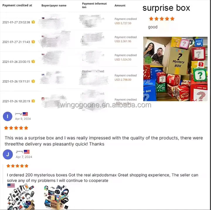 100% Winning the Mystery Award Gift Box Smart Watches Brand Earphones Phone Brand Speaker Lucky Surprise Mystery Box