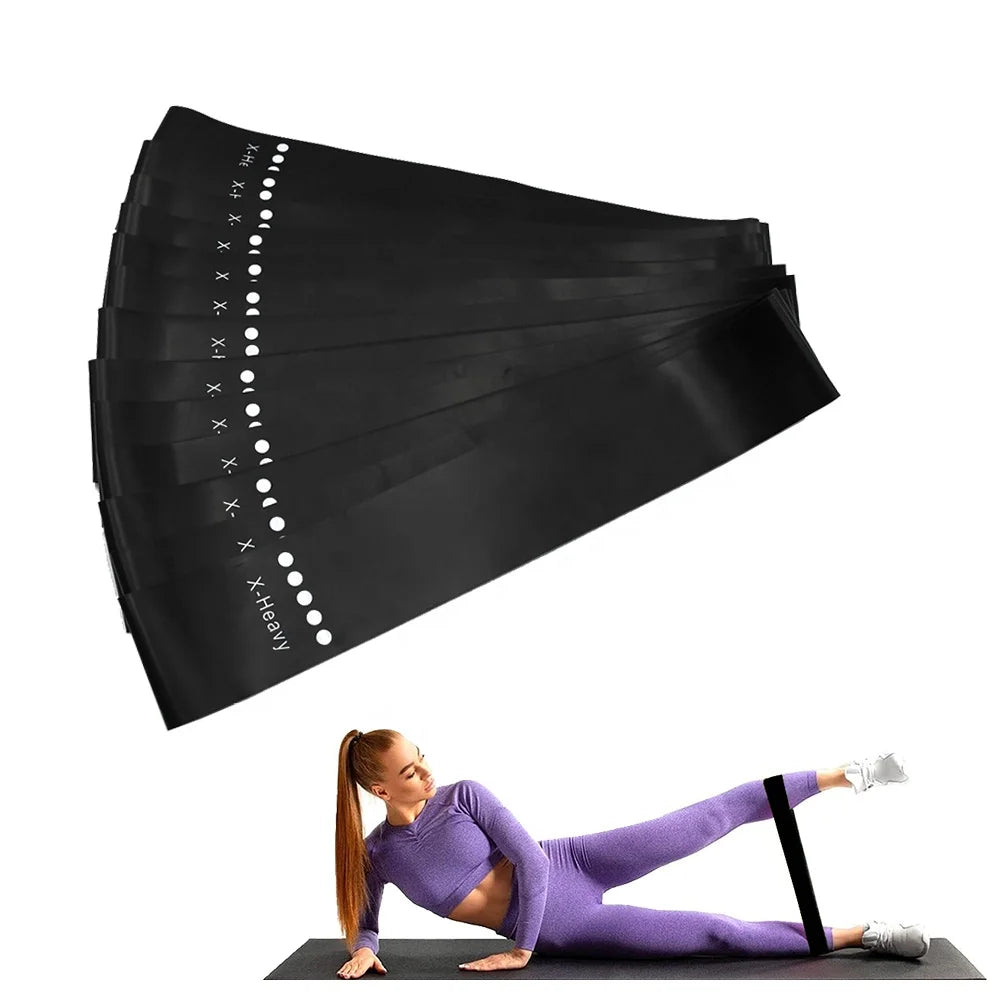 Elastic Stretch Yoga Workout Gym Fitness Bands Latex Loop Exercise Resistance Bands for Physical Therapy Fitness Body Building