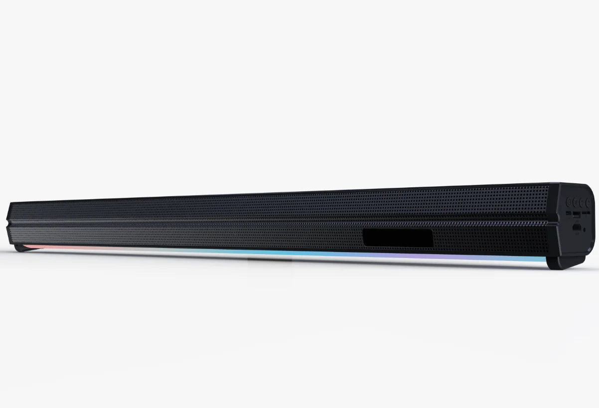 TV Soundbar with BT 5.3 Remote Wireless Speaker USB Desktop Laptop PC Gaming RGB Light Stereo Sound Sound Bar Subwoofer