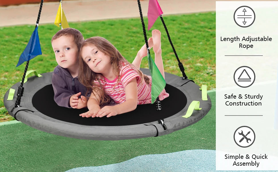 Zoshine Home Multi-Swing USA Stock Space Saving Adjustable Height for Indoor Outdoor Kids Play