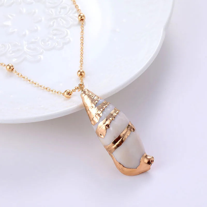 Hot Selling Various Styles of Women Natural Shell Necklace Summer Beach Jewelry Shopify Dropshipping Boho Necklaces
