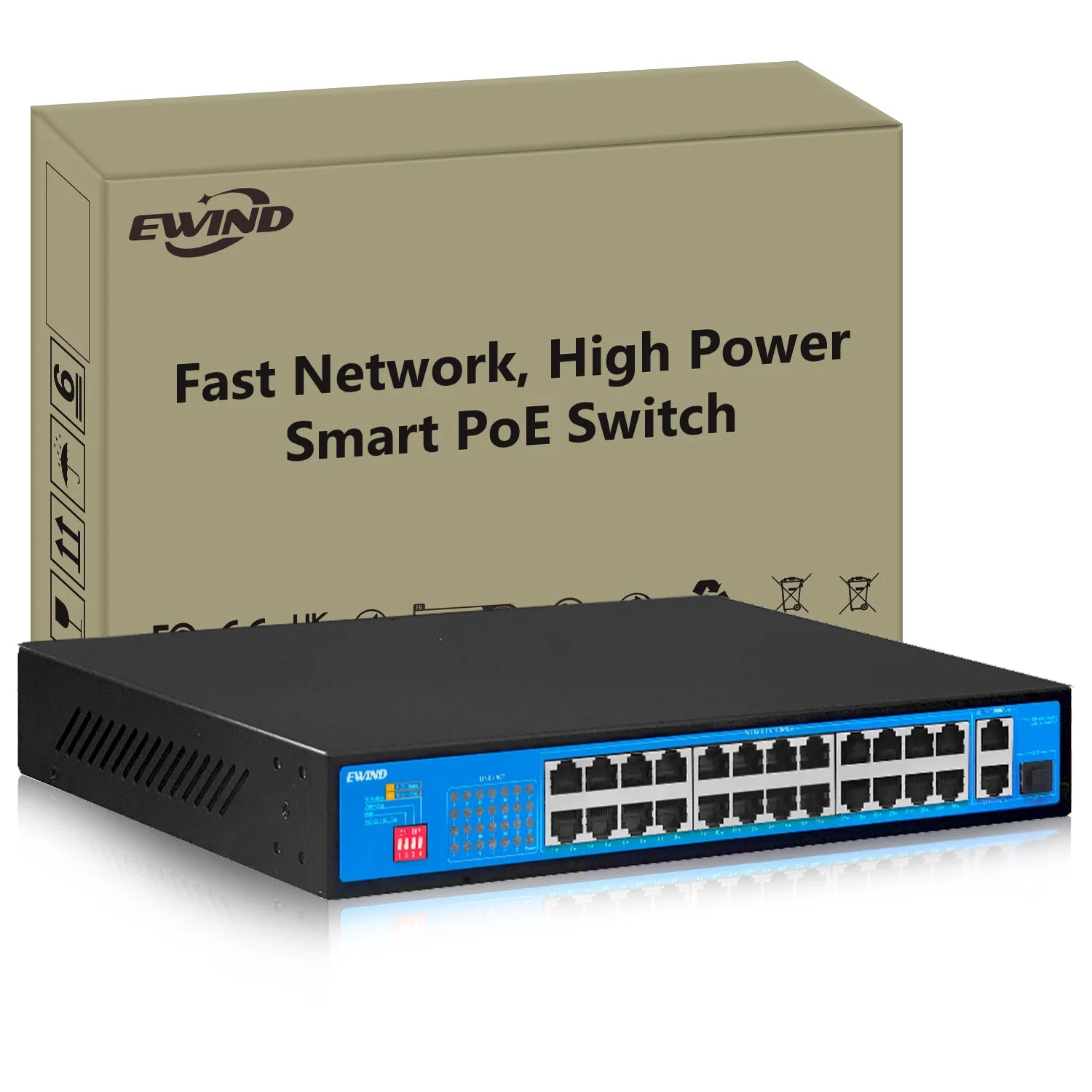 Professional PoE Switch Factory 4/8/10/16/24/48 Port 100M or Full Gigabit Network Switch Original Manufacturer for CCTV Security