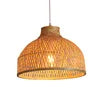 Handmade Round Rattan Shade Chandelier Natural Bamboo Pendant Lighting Wicker Chandeliers for Hotel Restaurant Bar Home Decor