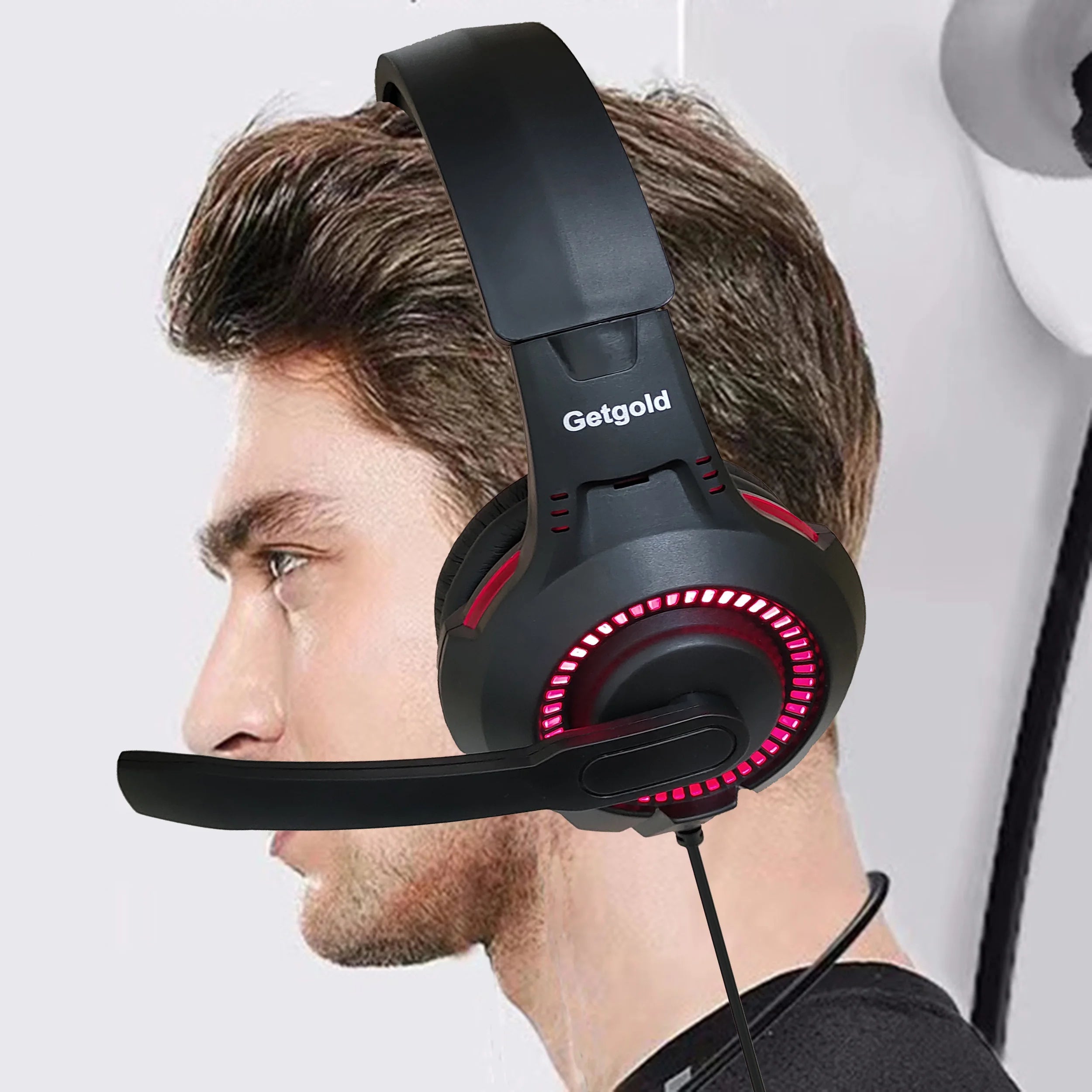 884B Wired Gaming Headphones with 1 Color LED Light Earbuds Gaming Headsets and Headphones Games Gamer Headphones Gamer